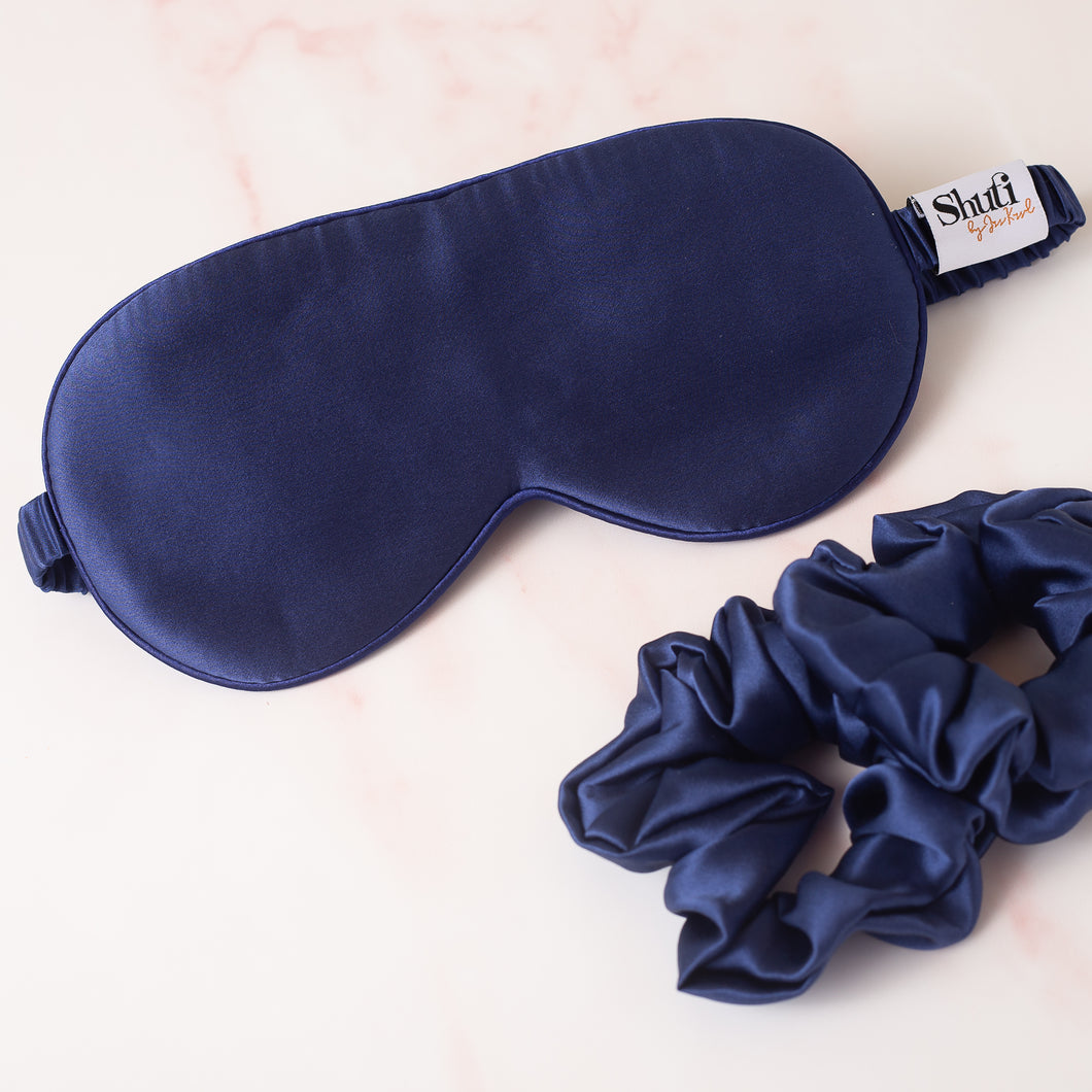 Silk Eye Mask - Midnight Blue