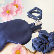 Load image into Gallery viewer, Silk Scrunchie - Medium - Midnight Blue

