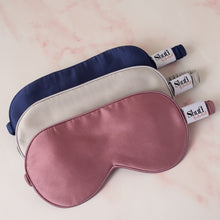 Load image into Gallery viewer, Silk Eye Mask - Midnight Blue
