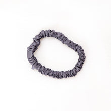 Load image into Gallery viewer, Silk Scrunchies - Skinny - Misty Silver x3
